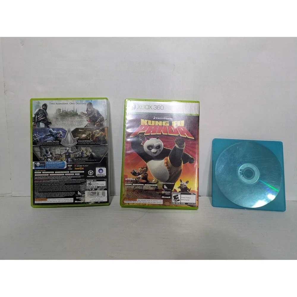 Microsoft Xbox 360 Assassins Creed GTA V LEGO Indiana Jones Kung Fu Panda TESTED